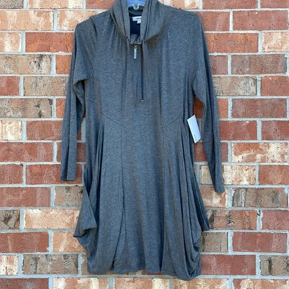 Kensie | Dresses | Kensie Size Large Womans Gray Nwt Dress Modern Design  Stretch Long Sleeve | Poshmark
